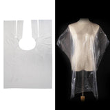 250 Waterproof Disposable Hair Cutting Cape Gown Hairdresser Apron+16 xClips