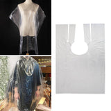 250 Waterproof Disposable Hair Cutting Cape Gown Hairdresser Apron+16 xClips