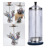 4x Disinfection Jar Container Sanitizer Glass Tool Germicide Jar Cup L/S