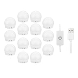 6xHollywood Style LED Vanity Mirror Lights for Makeup  14 Bulbs White light