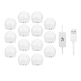 6xHollywood Style LED Vanity Mirror Lights for Makeup  14 Bulbs 3 Colors