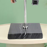 Maxbell Luxury Marble Base Fashion Watch Display Stand Jewelry Case for Vanity Top silver rod