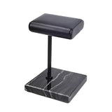 Maxbell Luxury Marble Base Fashion Watch Display Stand Jewelry Case for Vanity Top silver rod