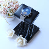 Maxbell Luxury Marble Base Fashion Watch Display Stand Jewelry Case for Vanity Top silver rod