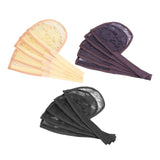 Maxbell 4x5pcs Hair Net for Making Ponytail Weaving Net Wig Caps Hair Accessories black