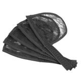 Maxbell 3x5pcs Hair Net for Making Ponytail Weaving Net Wig Caps Hair Accessories black