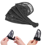 Maxbell 3x5pcs Hair Net for Making Ponytail Weaving Net Wig Caps Hair Accessories black