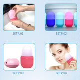 Maxbell 2Pcs Ice Facial Roller Massage Cups Beauty Cold Massage Face Skin Care Tool