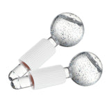 Maxbell 2xFacial Cooling Ice Globes Crystal Ball for Facial Neck Care Pink White