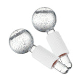 Maxbell 2xFacial Cooling Ice Globes Crystal Ball for Facial Neck Care Pink White