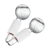 Maxbell 2xFacial Cooling Ice Globes Crystal Ball for Facial Neck Care Pink White