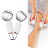 Maxbell 2xFacial Cooling Ice Globes Crystal Ball for Facial Neck Care Pink White