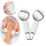 Maxbell 2xFacial Cooling Ice Globes Crystal Ball for Facial Neck Care Pink White