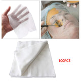 Maxbell 2x100Pcs Gauze Facial Mask Non-Irritating Disposable for Salon 30x35cm