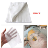 Maxbell 2x100Pcs Gauze Facial Mask Non-Irritating Disposable for Salon 30x35cm