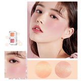 Maxbell 2x 2-in-1 Mini Face Blusher Dual Color for Boy Girl Professional Use Makeup 01