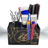 Maxbell 2 PCS Haircut Tool Storage Box Barber Scissors Rack Salon Large with Divider