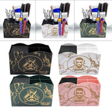 Maxbell 2 PCS Haircut Tool Storage Box Barber Scissors Rack Salon Large with Divider