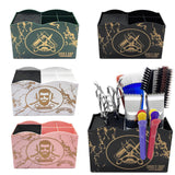 Maxbell 2 PCS Haircut Tool Storage Box Barber Scissors Rack Salon Large with Divider