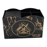 Maxbell 2 PCS Haircut Tool Storage Box Barber Scissors Rack Salon Large with Divider