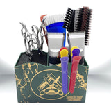 Maxbell 2 PCS Haircut Tool Storage Box Barber Scissors Rack Salon Large with Divider