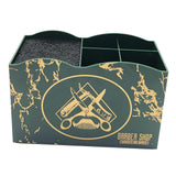 Maxbell 2 PCS Haircut Tool Storage Box Barber Scissors Rack Salon Large with Divider