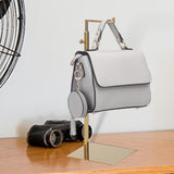 Maxbell 2xHandbag Display Rack Shoulder Bags Purse Stand Multi Purpose for Countertop Gold Mirror