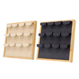 Maxbell Earring Display Stand Holder Jewelry Organizer Wooden for Ornament Home Use White