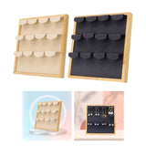 Maxbell Earring Display Stand Holder Jewelry Organizer Wooden for Ornament Home Use White