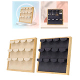 Maxbell Earring Display Stand Holder Jewelry Organizer Wooden for Ornament Home Use White