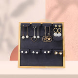 Maxbell Earring Display Stand Holder Jewelry Organizer Wooden for Ornament Home Use Black