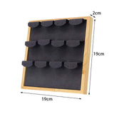 Maxbell Earring Display Stand Holder Jewelry Organizer Wooden for Ornament Home Use Black