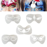 Maxbell 3xFace Painting Stencil Kit Makeup Art Painting Smooth Lightweight Reusable Butterfly