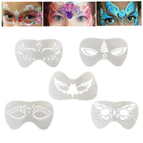 Maxbell 3xFace Painting Stencil Kit Makeup Art Painting Smooth Lightweight Reusable Butterfly