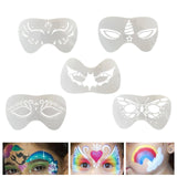 Maxbell 5xFace Painting Stencil Kit Makeup Art Painting Smooth Lightweight Reusable Butterfly
