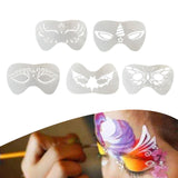 Maxbell 3xFace Painting Stencil Kit Makeup Art Painting Smooth Lightweight Reusable Butterfly