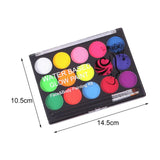 Maxbell 4xFace Body Paint Makeup Painting Kit with Brush for Holiday Artist Kids Adult