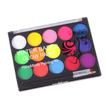 Maxbell 4xFace Body Paint Makeup Painting Kit with Brush for Holiday Artist Kids Adult