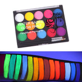 Maxbell 2xFace Body Paint Makeup Painting Kit with Brush for Holiday Artist Kids Adult