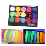 Maxbell 4xFace Body Paint Makeup Painting Kit with Brush for Holiday Artist Kids Adult