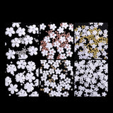 Maxbell Mixed 3D Flower Nail Charms 6 Grids Nail Decoration Supplies for Nail Crafts Style A