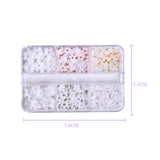 Maxbell Mixed 3D Flower Nail Charms 6 Grids Nail Decoration Supplies for Nail Crafts Style A