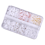 Maxbell Mixed 3D Flower Nail Charms 6 Grids Nail Decoration Supplies for Nail Crafts Style A