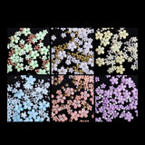 Maxbell Mixed 3D Flower Nail Charms 6 Grids Nail Decoration Supplies for Nail Crafts Style C