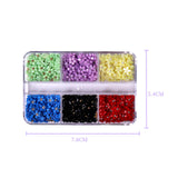 Maxbell Mixed 3D Flower Nail Charms 6 Grids Nail Decoration Supplies for Nail Crafts Style D