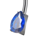 Maxbell Clicker Belly Button Rings Fashion Accessory Rhinestones Belly Piercing Hoop Blue