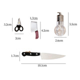 Maxbell 5xMini Knife Hair Clips Small Hip Hop Creative Hair Pins for Women Girls Party