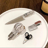 Maxbell 5xMini Knife Hair Clips Small Hip Hop Creative Hair Pins for Women Girls Party