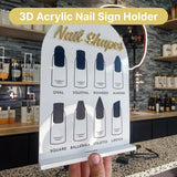 Maxbell 2x Nail Tip Display Board Acrylic Manicure Display for Nail Salon