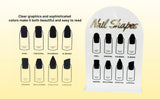 Maxbell 2x Nail Tip Display Board Acrylic Manicure Display for Nail Salon
